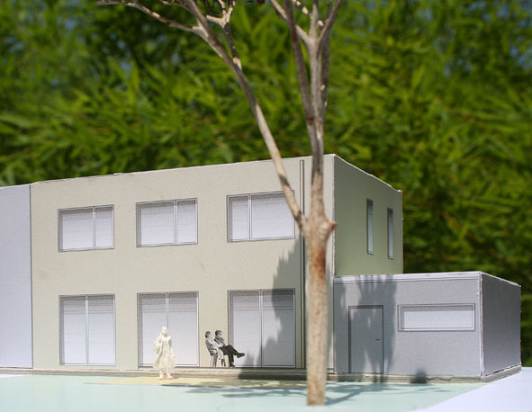 Modellansicht Neubau 2015 Reiheneckhaus durch hicker architekten 2015