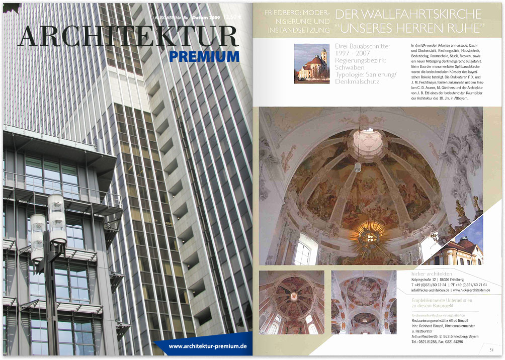 Hicker architekten Presse - Architektur Premium Ausgabe Nr. 3/2012 - Sanierung Herrgottsruh
