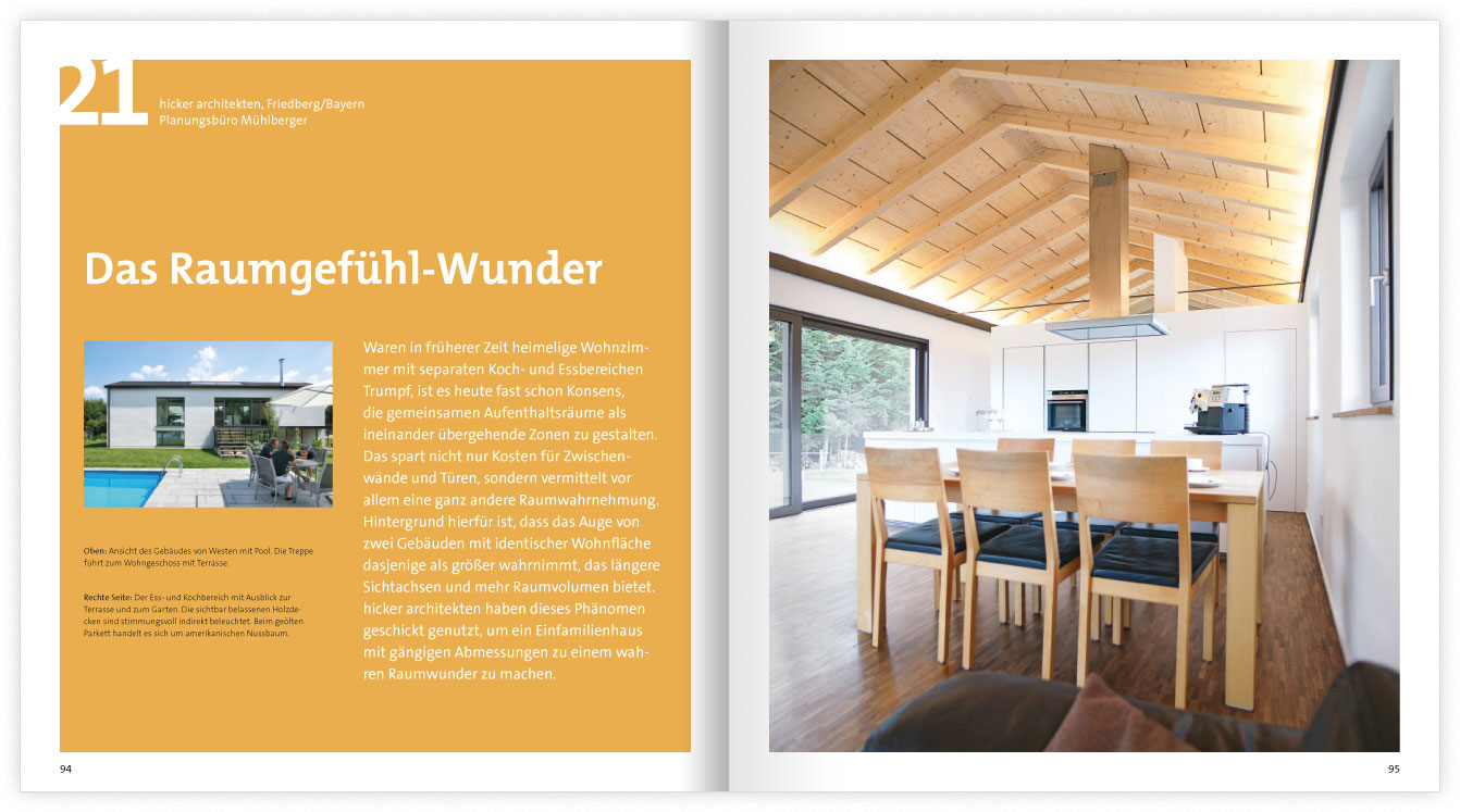 Hicker architekten Presse Buch 50 Häuser zum Wohlfühlen von Thomas Drexel 11/2013