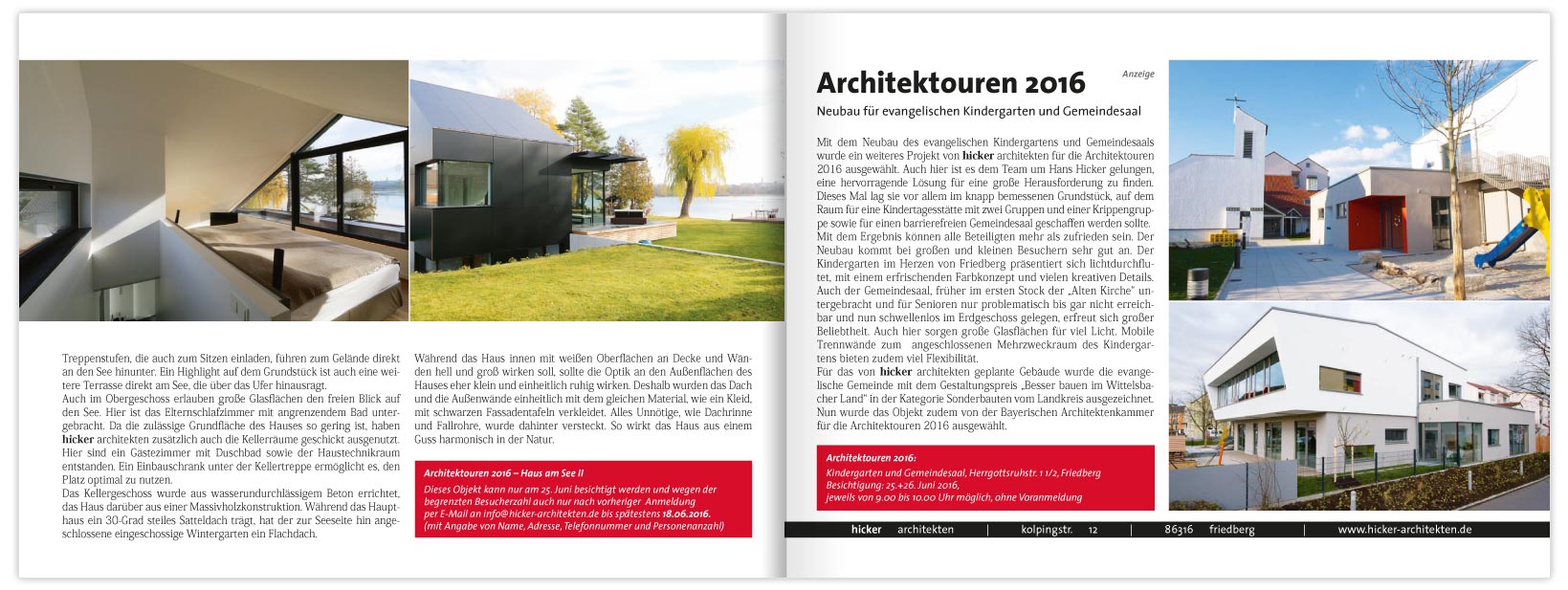 Hicker architekten Presse Zeitungsartikel den Architektouren 2016
