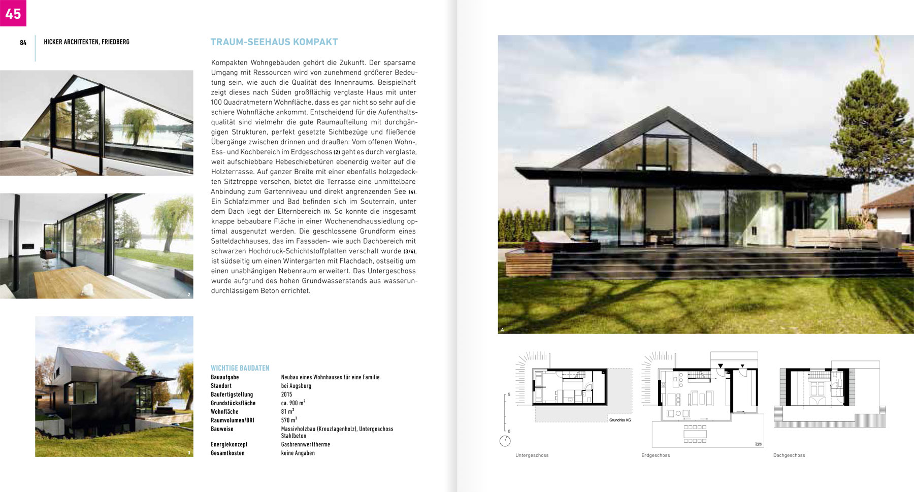 Hicker architekten - Haus am See II  im Buch "100 TOP Häuser" 2020 von Thomas Drexel