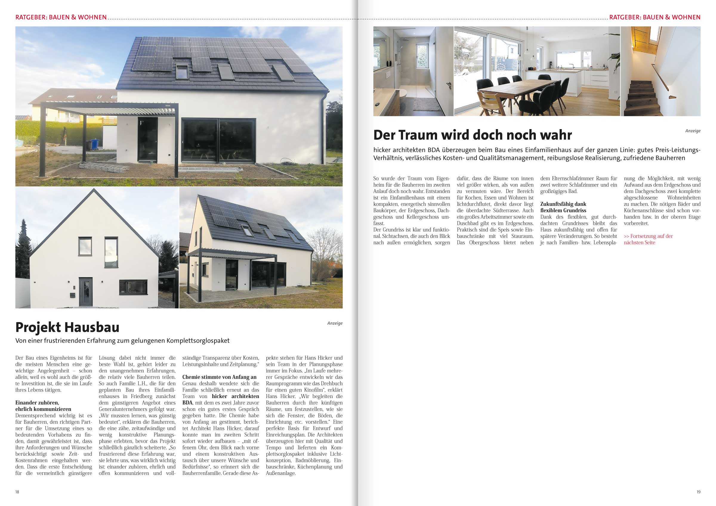 Hicker architekten - Haus LH in der Mai-Ausgabe 2025 vom myHeimat Magazin Friedberg
